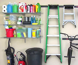 Help keep your garage organized with custom shelves from The Closet Factory.